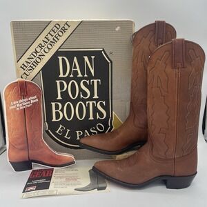 Vintage Dan Post Marlboro Womens 6.5‎ Boots Leather Cowboy Western P2552 USA NIB